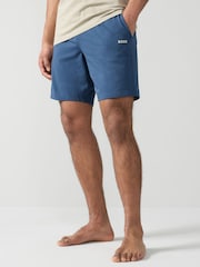 BOSS Blue Stretch Cotton Shorts - Image 1 of 9