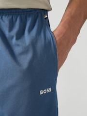 BOSS Blue Stretch Cotton Shorts - Image 4 of 9