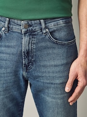 BOSS Denim Blue Tapered Fit Comfort Stretch Denim Jeans - Image 3 of 5