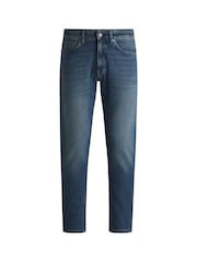 BOSS Denim Blue Tapered Fit Comfort Stretch Denim Jeans - Image 5 of 5