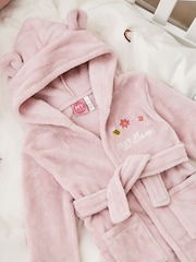 My 1st Years Pink Personalised Bumblebee Design Pink Fleece Robe - Image 1 of 6