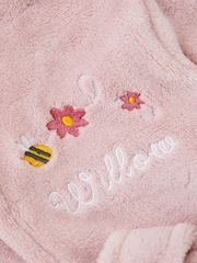 My 1st Years Pink Personalised Bumblebee Design Pink Fleece Robe - Image 2 of 6