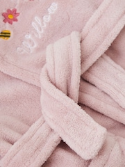 My 1st Years Pink Personalised Bumblebee Design Pink Fleece Robe - Image 4 of 6