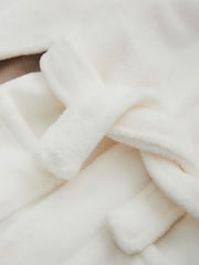 My 1st Years Personalised Biscuit Bear White Fleece Robe - Image 3 of 6