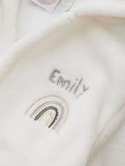 My 1st Years Personalised Rainbow White Fleece Robe with Ears - Image 2 of 5