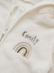 My 1st Years Personalised Rainbow White Fleece All-In-One - Image 2 of 6