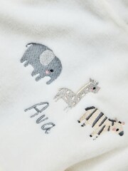 My 1st Years Personalised Safari White Fleece Robe with Ears - Image 2 of 5