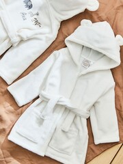 My 1st Years Personalised Safari White Fleece Robe with Ears - Image 3 of 5