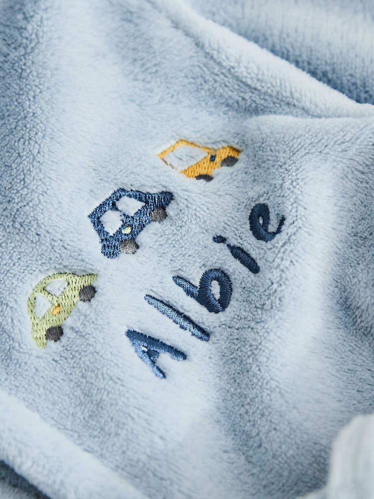 My 1st Years Blue Personalised Car Fleece Robe with Ears - Image 2 of 5