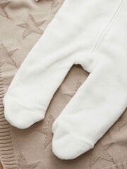 My 1st Years Personalised Biscuit Bear White Fleece All-In-One - Image 3 of 6