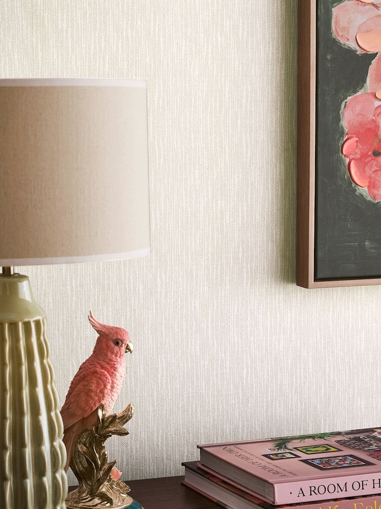Warm Neutral Grasscloth 10M Wallpaper - Image 5 of 5