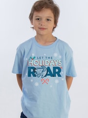 Brands In Blue Baby Boys Disney The Lion King Holidays Roar 100% Cotton T-Shirt - Image 1 of 4