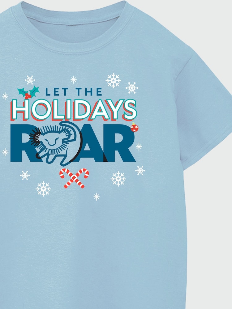 Brands In Blue Baby Boys Disney The Lion King Holidays Roar 100% Cotton T-Shirt - Image 4 of 4