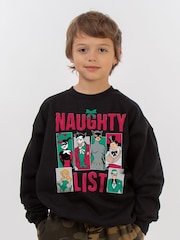 Brands In Black Boys DC Comics Batman Naughty List Sweatshirt - Image 1 of 4