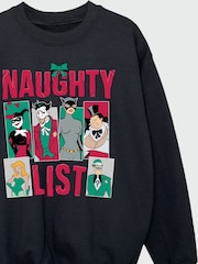 Brands In Black Boys DC Comics Batman Naughty List Sweatshirt - Image 4 of 4