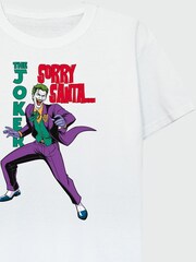 Brands In White Boys DC Comics The Joker Sorry Santa 100% Cotton T-Shirt - Image 4 of 4