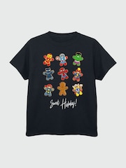 Brands In Black Boys Marvel Gingerbread Christmas Avengers 100% Cotton T-Shirt - Image 3 of 4