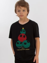 Brands In Black Boys Disney The Nightmare Before Christmas Tree 100% Cotton T-Shirt - Image 1 of 4