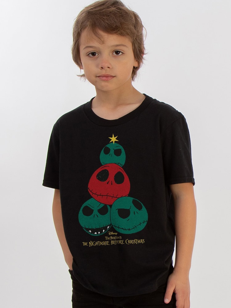 Brands In Black Boys Disney The Nightmare Before Christmas Tree 100% Cotton T-Shirt - Image 1 of 4