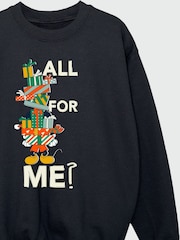 Brands In Black Boys Disney Mickey Mouse Christmas Presents Sweatshirt - Image 4 of 4