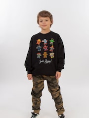 Brands In Black Boys Marvel Gingerbread Avengers Sweatshirt - Image 2 of 4