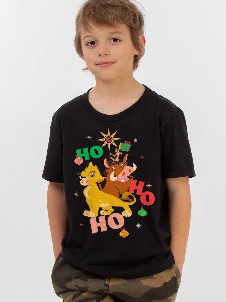 Brands In Black Disney The Lion King Ho Ho Ho Christmas T-Shirt - Image 1 of 4