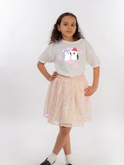 Brands In White Girls Squishmallows Snow Christmas Hug 100% Cotton T-Shirt - Image 2 of 4