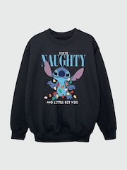 Brands In Black Disney Lilo & Stitch Naughty & Nice Boys Sweatshirt - Image 3 of 4