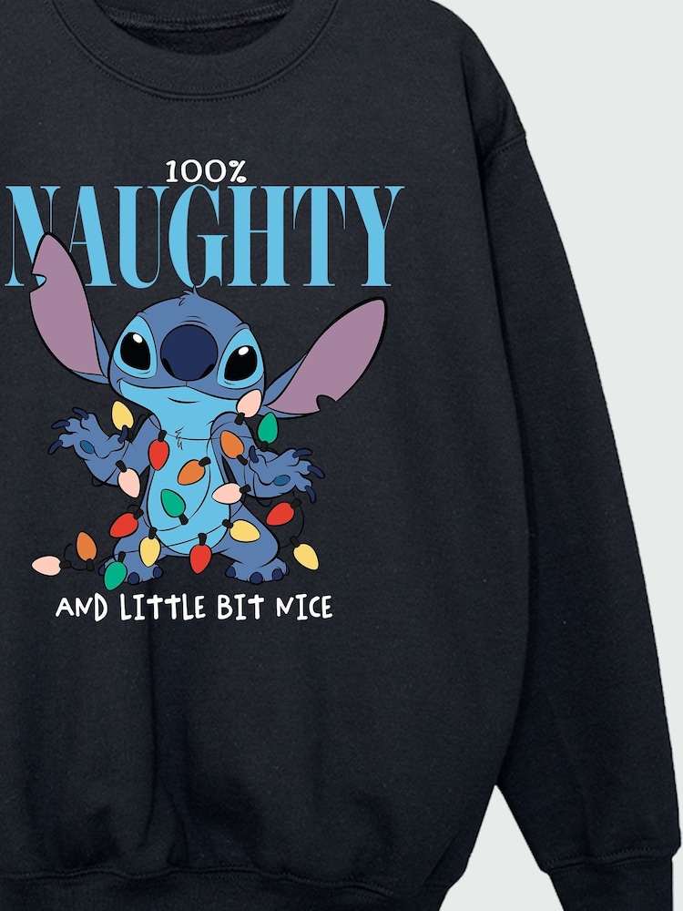 Brands In Black Disney Lilo & Stitch Naughty & Nice Boys Sweatshirt - Image 4 of 4