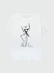 Brands In White Boys Disney The Nightmare Before Christmas Lights 100% Cotton T-Shirt - Image 3 of 4
