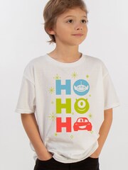 Brands In White Disney Classic Ho Ho Ho Boys 100% Cotton T-Shirt - Image 1 of 4