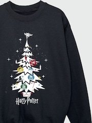 Brands In Black Harry Potter Christmas Tree Girls Sweatshirt - Image 4 of 4