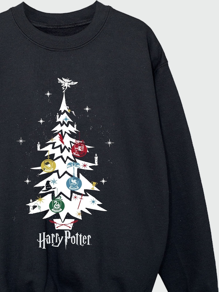 Brands In Black Harry Potter Christmas Tree Girls Sweatshirt - Image 4 of 4