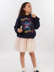 Brands In Blue Disney Lilo & Stitch Merry Christmas Rainbow Girls Sweatshirt - Image 2 of 4