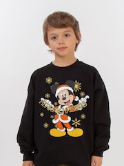 Brands In Black Disney Mickey Mouse Merry Christmas Boys Sweatshirt - Image 1 of 4