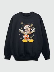 Brands In Black Disney Mickey Mouse Merry Christmas Boys Sweatshirt - Image 6 of 6