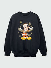 Brands In Black Disney Mickey Mouse Merry Christmas Boys Sweatshirt - Image 3 of 4