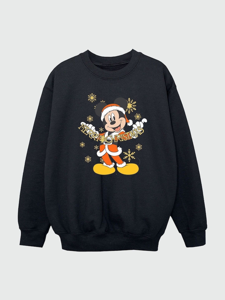Brands In Black Disney Mickey Mouse Merry Christmas Boys Sweatshirt - Image 3 of 4