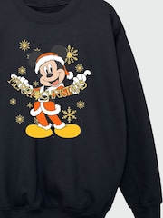 Brands In Black Disney Mickey Mouse Merry Christmas Boys Sweatshirt - Image 4 of 4