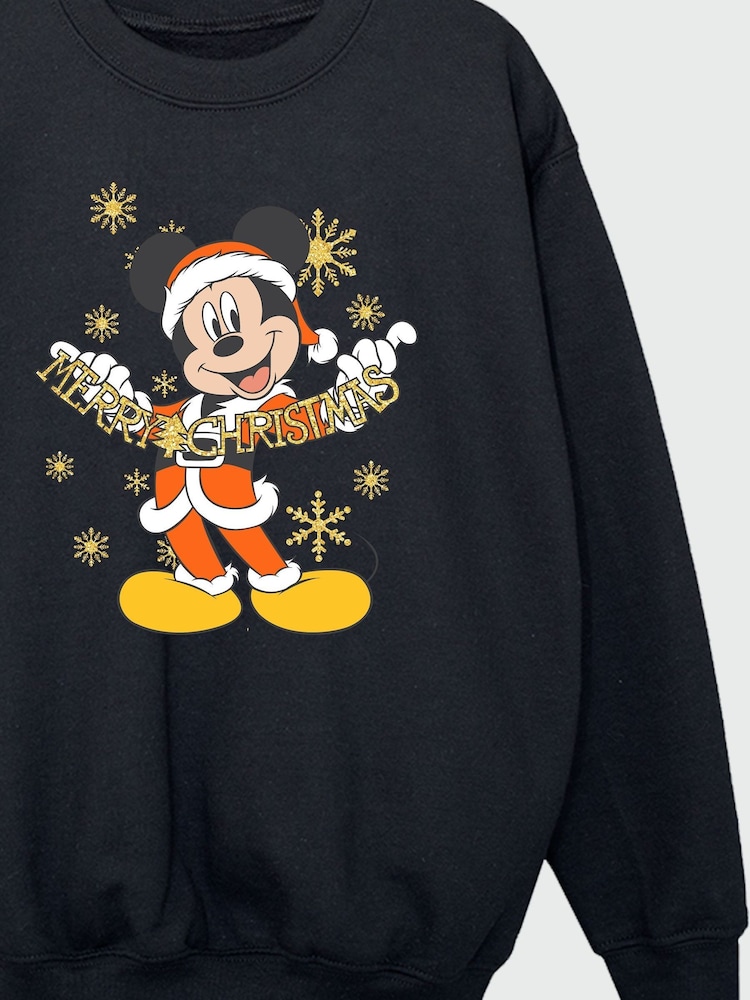 Brands In Black Disney Mickey Mouse Merry Christmas Boys Sweatshirt - Image 4 of 4