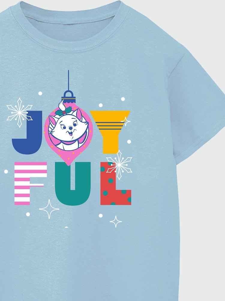 Brands In Blue Disney The Aristocats Marie Christmas Joyful Girls Baby 100% Cotton T-Shirt - Image 4 of 4