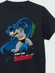 Brands In Black Boys DC Comics Batman Save The Holidays 100% Cotton T-Shirt - Image 4 of 4