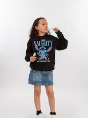 Brands In Black Disney Lilo & Stitch Naughty & Nice Girls Sweatshirt - Image 2 of 4