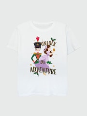 Brands In White Disney The Nutcracker Christmas Unlock The Adventure Girls 100% Cotton T-Shirt - Image 3 of 4