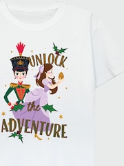 Brands In White Disney The Nutcracker Christmas Unlock The Adventure Girls 100% Cotton T-Shirt - Image 4 of 4