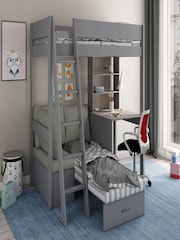 Kids Avenue Grey Estella Highsleeper with Sleepover - Image 2 of 6