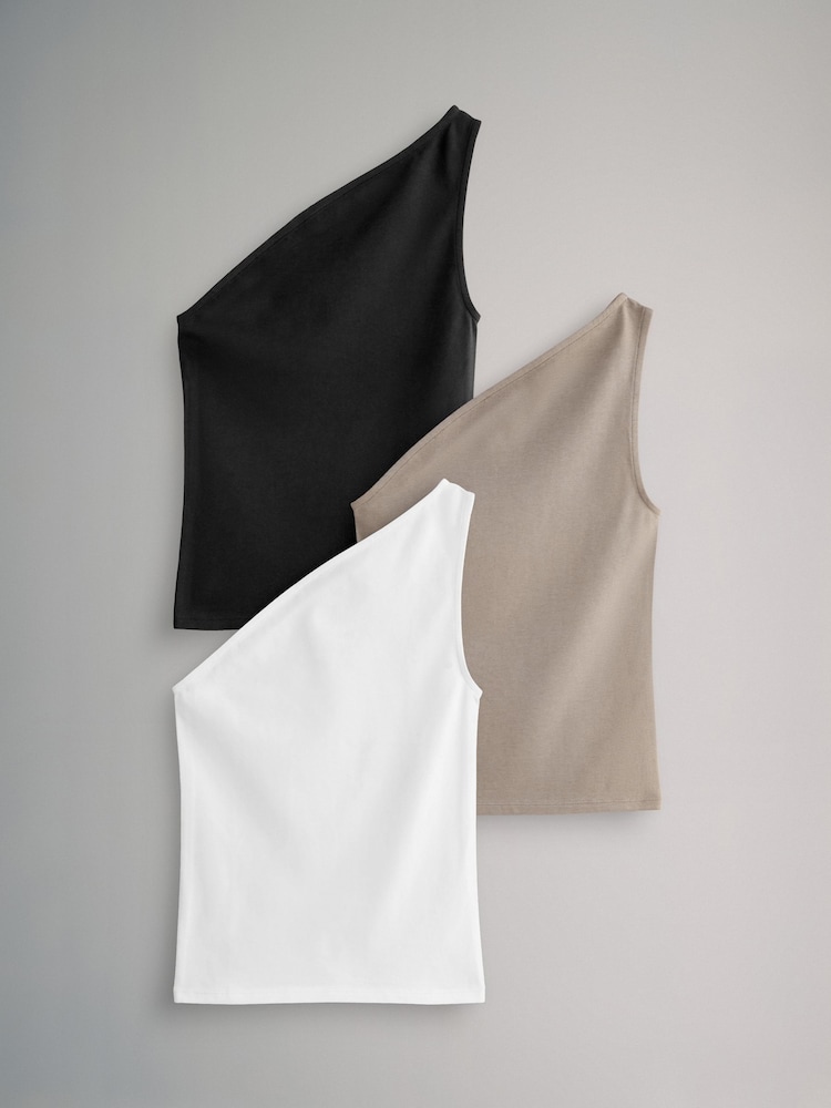 The Set – 3er-Pack One-Shoulder-Trägertops - Bild 2 von 11 The Set – 3er-Pack One-Shoulder-Trägertops - Bild 2 von 11