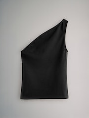 The Set Black/White/Taupe Brown 3 Pack One Shoulder Vest - Image 8 of 11