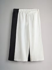 The Set Black/White 2 Pack Linen Blend Wide Leg Trousers - Image 1 of 1