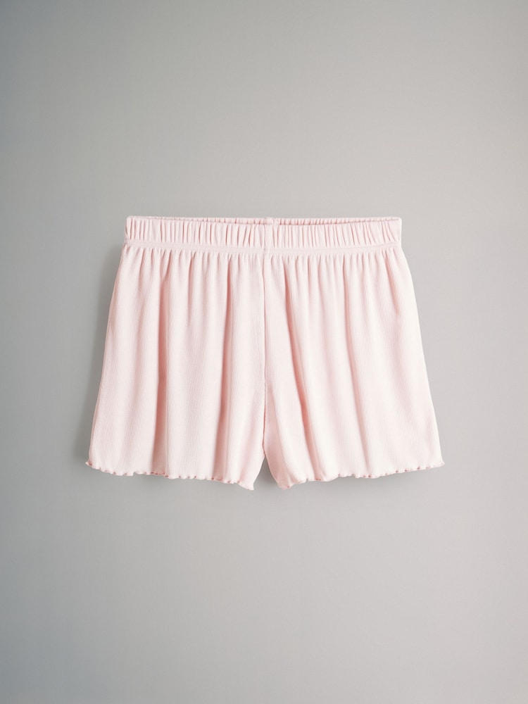 The Set Grey Marl/Pink/Blue 3 Pack Ribbed Pyjamas - Image 11 of 14